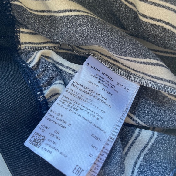 ESCADA stripe trouser Sz 32 - Picture 7 of 8